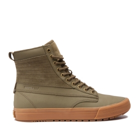 Supra Mens GRAHAM CW Olive/Lt Gum High Top Shoes | CA-79328